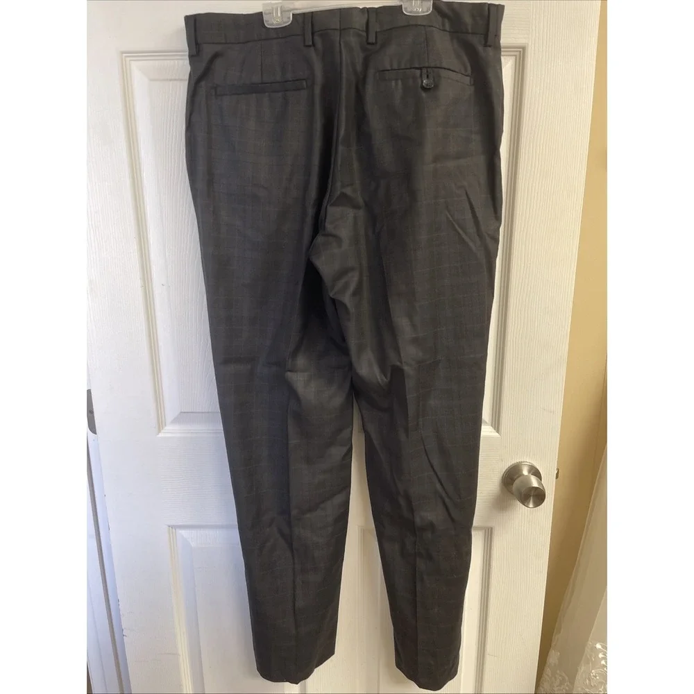 Banana Republic Men's Dress Pant Dark Gray Design SZ 36/34‎ Pockets Zip Up